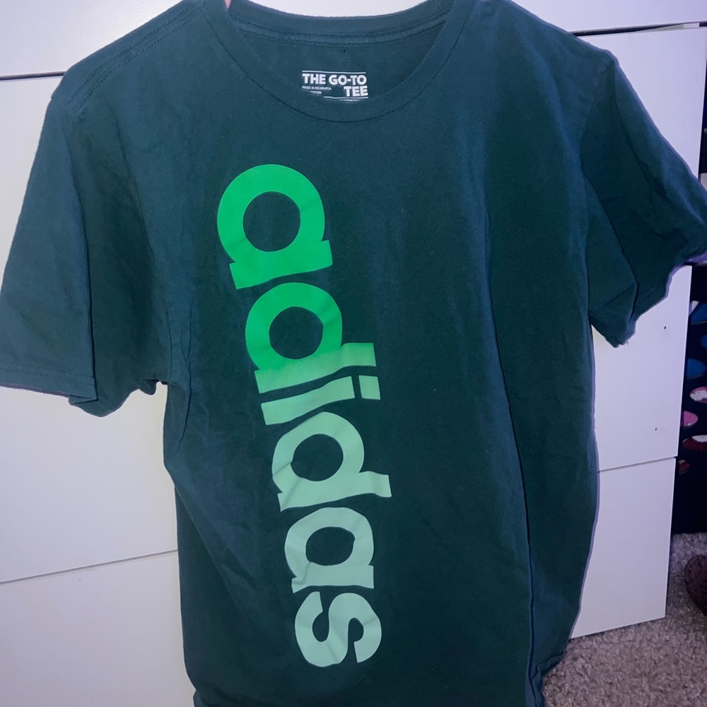 adidas cotton navy blue shirt